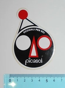 ADESIVO VINTAGE STICKER AUTOCOLLANT PICASOL OCCHIALI SKI ANNI '80 - Picture 1 of 1