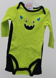 Halloween Carter's Green Monster Bodysuit Black Boo Pant Size 6 months NWT
