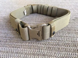 USMC Navy Seabee Military Surplus Web Utility Pistol Battle Belt Coyote Brown GI - Picture 1 of 1
