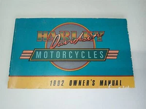 Harley-Davidson Motorcycles 1992 Owners Manual 99466-92 - Bild 1 von 4
