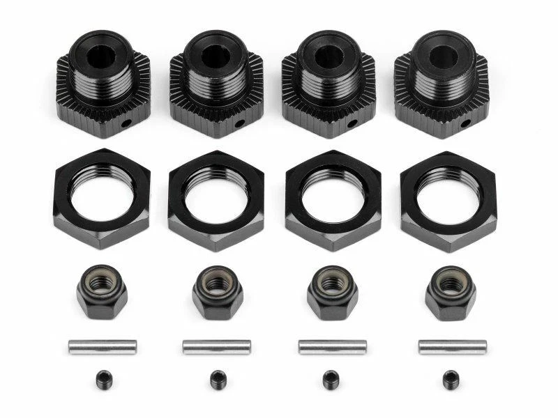 HPI Racing - Aluminum Wheel Hex Hub Set, 17mm,  Black, Savage X/XL (4pcs) - Image 1 of 1