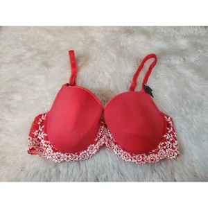 Wacoal Women's Pink White Lace Adjustable Clasp Back Full Coverage Bra Size 34C - Picture 1 of 3