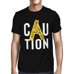 Camiseta con cinta de precaución 1Tee para hombre - Imagen 1 de 6