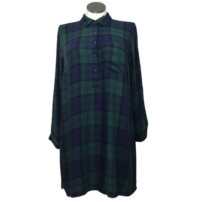 Old Navy Plaid Shirt Dress Women’s Size XL Multicolor Long Sleeves Collared Neck - Image 1 of 4