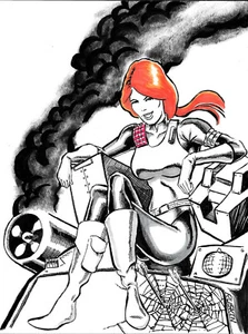 GI Joe Scarlett Sketch 8.5x11 Artista Kurt Ruskin Arte Original Kurtmudgeon GIJoe - Imagen 1 de 5