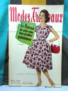 MAGAZINE MODES & TRAVAUX AVEC SUPPLÉMENT PATRON COUTURE, N°701, MAI 1959 - Picture 1 of 12