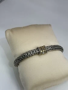 John Hardy Armband Sterlingsilber & 18 Karat Gold Punkte Weizen - Bild 1 von 6