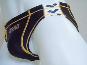 Arena Panel Swim Briefs Size 32" - 35" Gold x Black x White - Picture 1 of 10