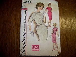 DE COLECCIÓN AÑOS 60 PATRÓN DE COSTURA PARA MUJER TALLA 14 ROPA - Imagen 1 de 1
