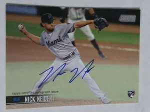 Nick Neidert 2021 Topps Stadium Club Rookie Auto Marlins RC SCBA-NN - Picture 1 of 1