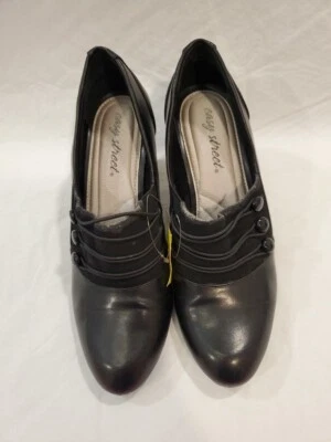 Zapatos de salón Easy Street para mujer 8,5 cerrados punta redonda negro diseño de botones cómodos Foto 1 de 4