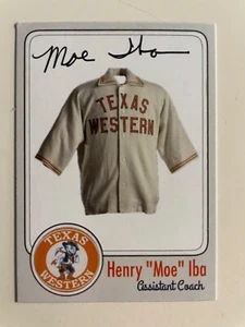 HENRY "Moe" IBA autograph TEXAS WESTERN MINERS 1966 ChampsUK custom card signed - Picture 1 of 2