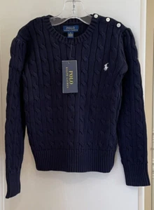 Polo Ralph Lauren Girls Cable Knit Cotton Sweater 6 Years NWT - Picture 1 of 8