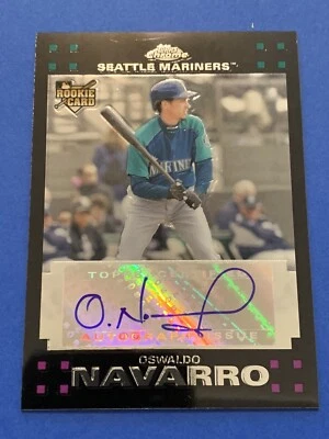 OSWALDO NAVARRO Signed RC 2007 Topps Chrome #363 MARINERS-ASTROS Autograph Auto - Image 1 of 2