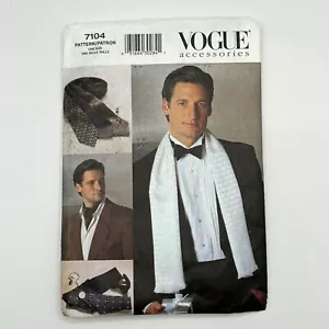 Vogue Men's Accessories Pattern 7104 Vintage Y2K - Scarf Tie Cummerbund Bowtie - Picture 1 of 4