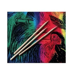 Herramientas de lápiz óptico de madera Scratch Art 100 - LCI8070 - NUEVO - Imagen 1 de 3