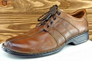 Clarks Zapatos Talla 11 M Puntera Almendra Marrón Derby Oxfords Cuero Hombres 14885 - Imagen 1 de 9