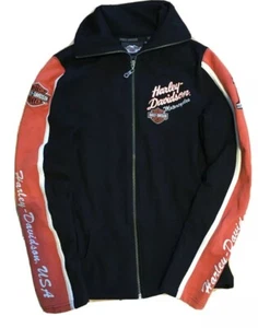 Maglione/giacca Harley-Davidson donna taglia small con zip, patch/spellout. - Foto 1 di 6