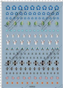 1/35 GIRLS and PANZER different size Insignia Markings Model Water Slide Decal - Picture 1 of 1