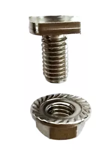 50 Hammerkopfschrauben M6x12Edelstahl Gewächshaus Schrauben + Flanschmutter - Bild 1 von 5