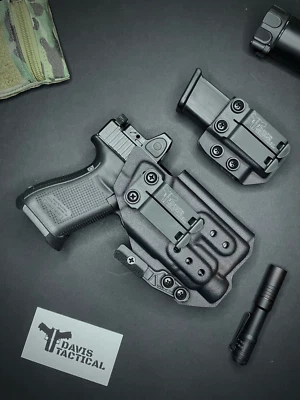 Davis Tactical IWB Light Bearing Kydex Holster For Glock 19/19X/45 TLR-7 HLx - Image 1 of 4