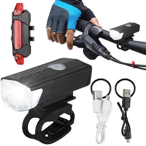 Lumintrail Bike Light 1000 Lumen USB Rechargeable LED Headlight Taillight Set - Picture 1 of 7