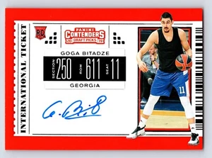 Boleto internacional Goga Bitadze 2019-20 Contenders Draft Picks #2 Georgia - Imagen 1 de 2