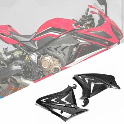 Cubiertas laterales delanteras paneles carenado de gas fibra de carbono para Honda CBR 650R 2019-2021 Foto 1 de 4
