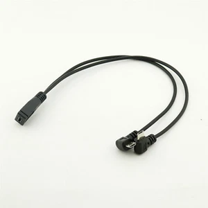 Micro USB 2.0 Female To Dual 2 Male Splitter Y 90°Angle Data Charger Cable Cord - Picture 1 of 5