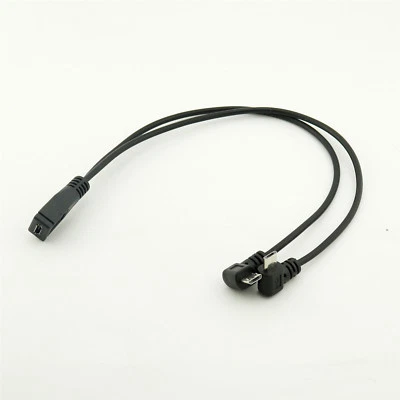 Micro USB 2.0 Female To Dual 2 Male Splitter Y 90°Angle Data Charger Cable Cord - Image 1 of 4