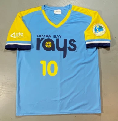 Tampa Bay Rays Jersey Replica PROMO Throw Back, Size XL #10 Corey DICKERSON - Image 1 of 4