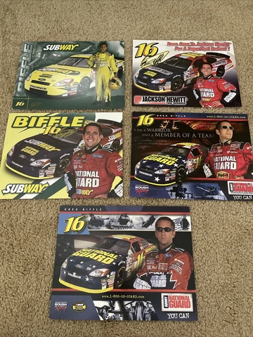 Lot of Greg Biffle #16 nascar racing postcard lot Cover