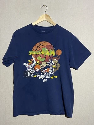 VTG 90’s Space Jam Shirt Men’s Blue Tee Size Large - Image 1 of 4