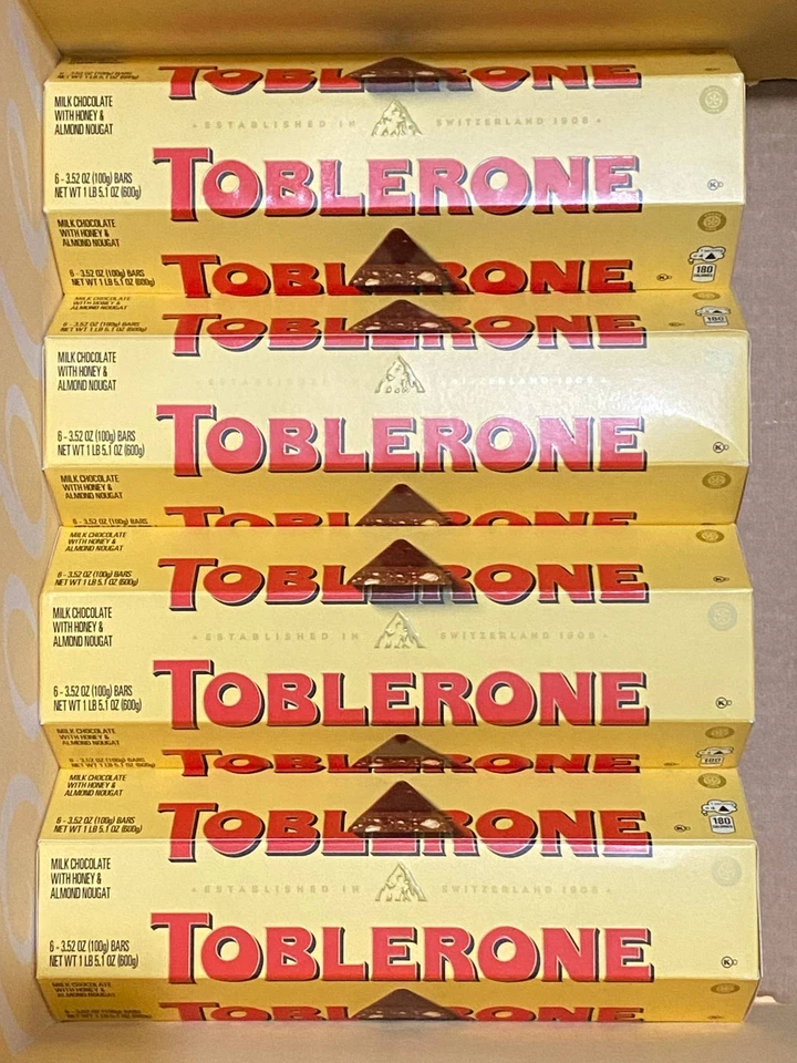 Turrón Toblerone Swiss Milk Chocolate Miel Almendra -24 Barritas EXP:07/2026 Foto 1 de 1
