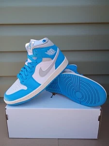 Size 10 - Air Jordan 1 Mid Dark Powder Blue W - Picture 1 of 7
