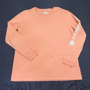 Carhartt Long Sleeve T Shirt Loose Fit Salmon Youth Large - Picture 1 of 4