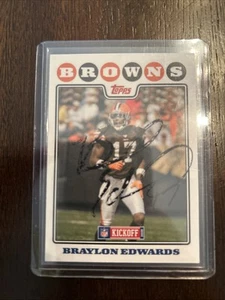2008 Topps - Braylon Edwards #145 IP Autograph - Photo 1/2
