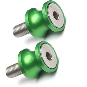 Green XP 10MM Racing Swingarm Spools Kit For Z750 Z750S 08 09 10 11 12 13 14 15 - Picture 1 of 5