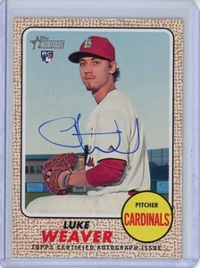 Luke Weaver 2017 Topps Heritage Real One Auto RC ROA-LW Cardinals - Picture 1 of 2