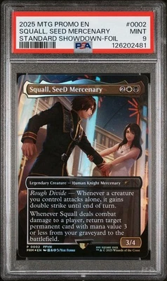 PSA 9 FInal Fantasy PROMOS  SQUALL, SEED MERCENARY STANDARD SHOWDOWN FOIL MTG - Image 1 of 2