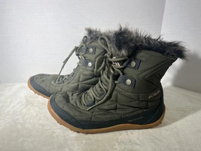 Columbia Botas Mujer Talla 6.5 Verde Impermeable Imitación Piel Invierno Omni-Agarre Foto 1 de 4