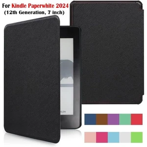 PU Leather eReader Case for Kindle Paperwhite 2024 7 inch (12th Gen) - Picture 1 of 24