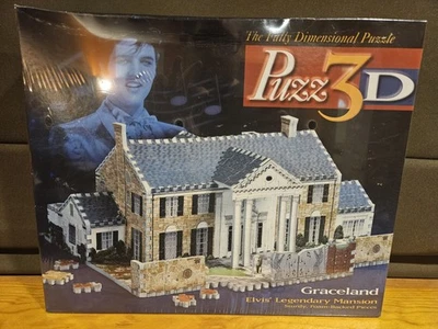 Elvis The King GRACELAND Mansion 1994 Wrebbit PUZZ 3D Jigsaw Puzzle 460 pc - Image 1 of 3