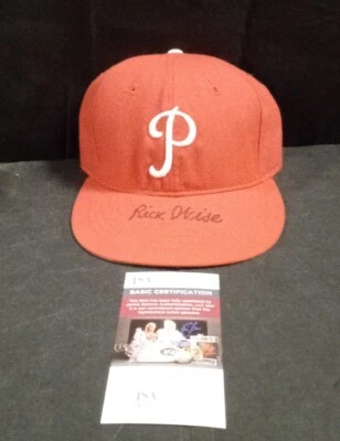 Rick Wise Pitcher Signed Philadelphia Phillies Hat Cap JSA -1 # - Image 1 of 4