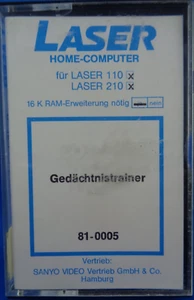 VTECH/SANYO LASER-200 & VZ-200 -- GEDÄCHTNISTRAINER (SANYO 81-0005) - Picture 1 of 2