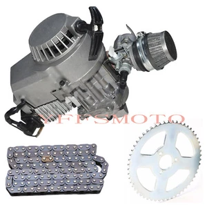 2 Stroke 47cc 49cc Engine Motor +T8F Chain + Sprocket For ATV Quad Pit Dirt Bike - Picture 1 of 11