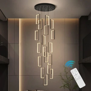 Dimmable Pendant Light LED Stair Chandelier Lighting Home Lamp Bar Ceiling Light - Picture 1 of 22