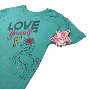 Nickelodeon JoJo Girls size small 6/6x Tshirt short sleeve unicorn Siwa Love NEW - Picture 1 of 7