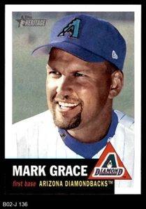 2002 Topps Heritage #136 Mark Grace Diamondbacks 8 - NM/MT - Picture 1 of 2