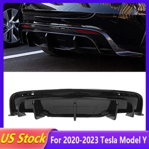 BLACK SHARK FIN REAR BUMPER DIFFUSER FOR 2020-2024 TESLA MODEL Y - Picture 1 of 9